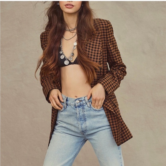 Rue21 Brown Plaid Blazer
